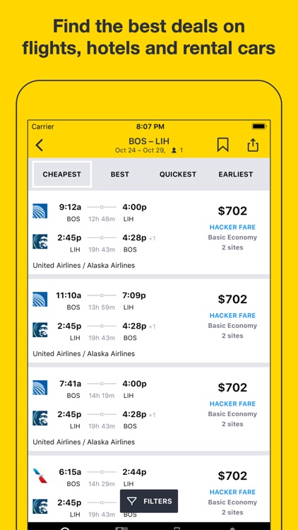 Cheapflights Flights & Hotels screenshot-0