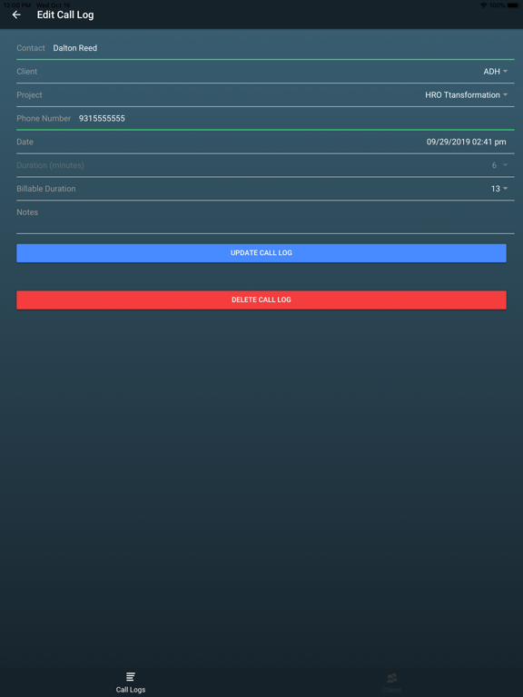 Screenshot #4 pour Tempus - Call & Time Tracking