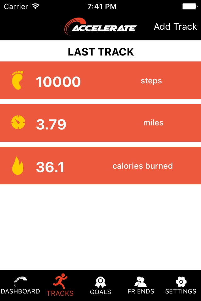 Accelerate Activity Tracker screenshot 2