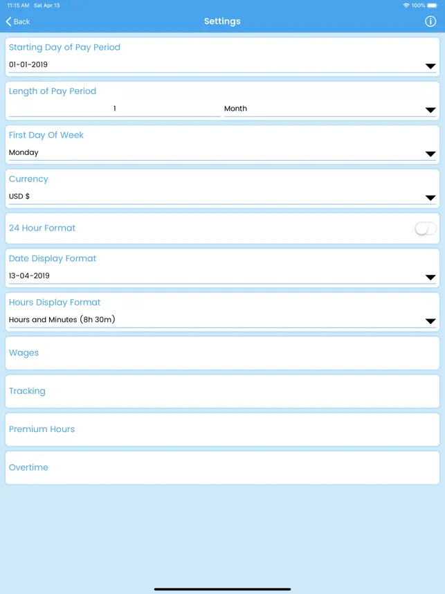 Screenshot 7 WorkLog - Shift Hours Tracking iphone