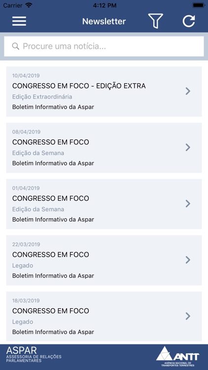 Newsletter ASPAR/ANTT