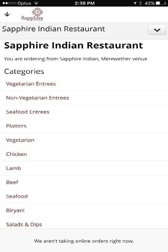 Sapphire Indian Restaurant screenshot 3