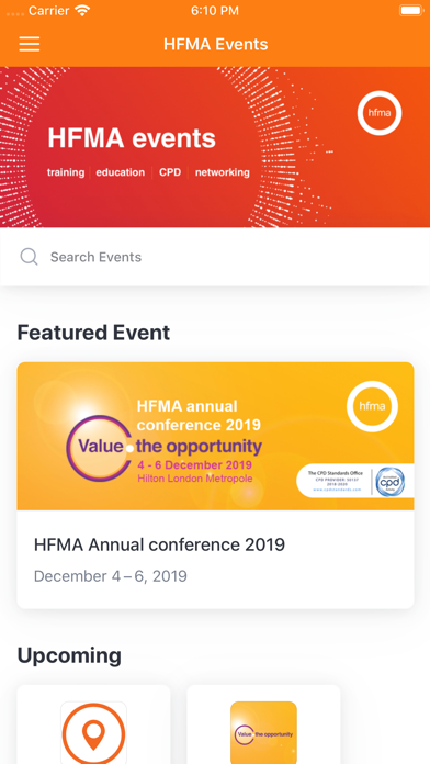 How to cancel & delete HFMA Events App from iphone & ipad 1