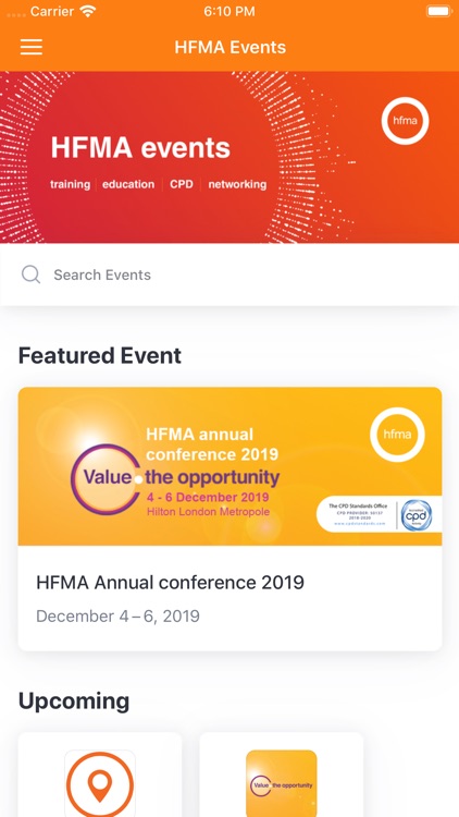 HFMA Events App