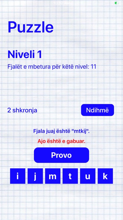 Albanian letters puzzle