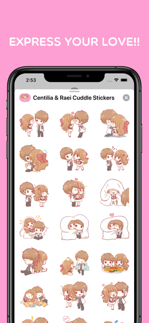 Centilia & Raei Cuddle Sticker(圖3)-速報App