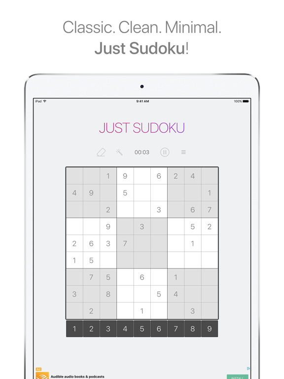 Just Sudoku - free to play puzzles screenshot