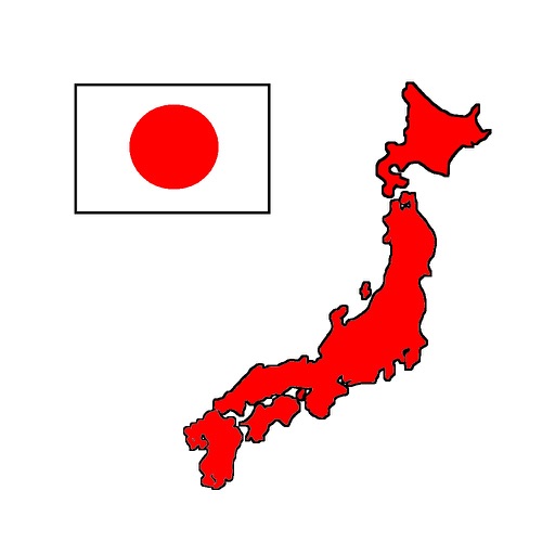 Prefectures of Japan Map Flag icon