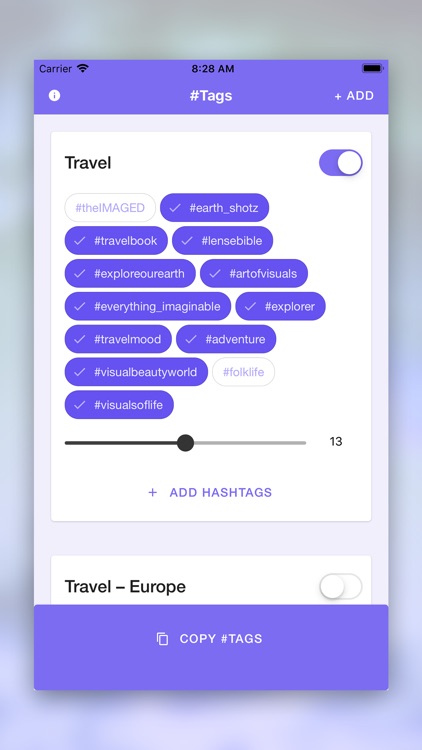 Tags - Organize your Hashtags