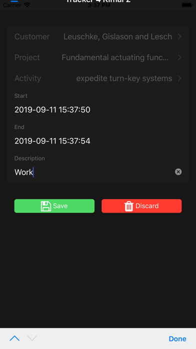 Kimai 2 Offline Time Tracker screenshot 3