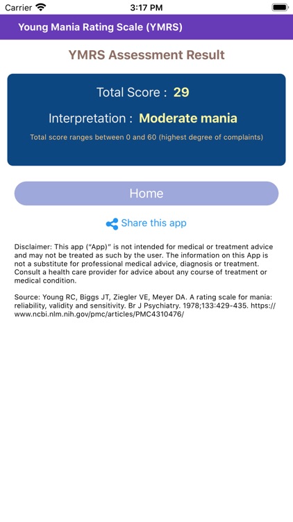 Young Mania Rating Scale