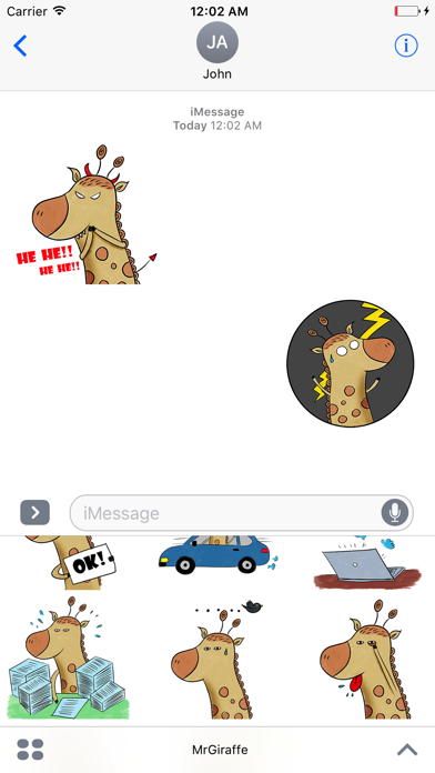 How to cancel & delete Mr Giraffe Animated Stickers from iphone & ipad 2