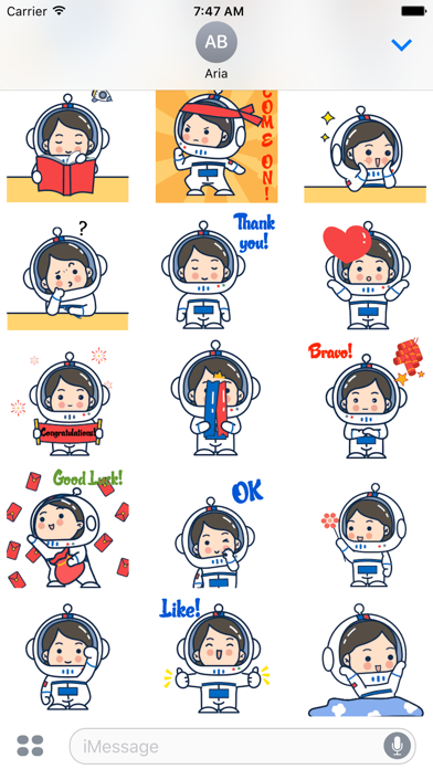Cute Little Astronaut Sticker screenshot 3