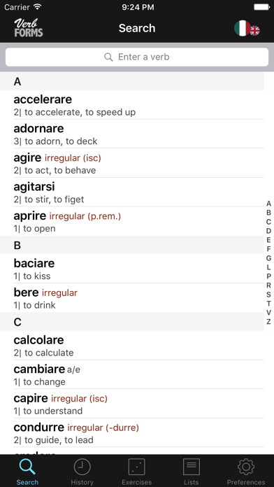 How to cancel & delete Italian Verbs & Conjugation L from iphone & ipad 1