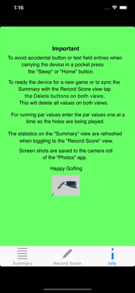 Game screenshot Duffer's Golf Score Card hack