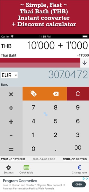 Thai Baht THB converter