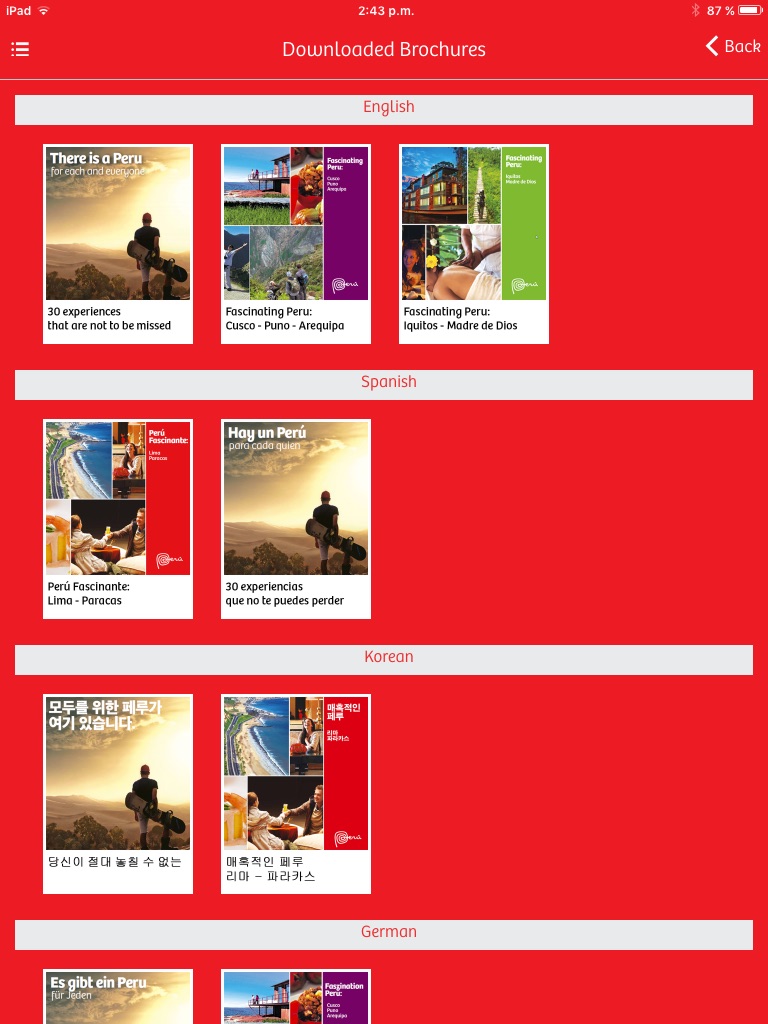 Peru Brochures screenshot 4