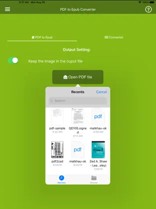 Captura 2 Convertir PDF a ePub iphone