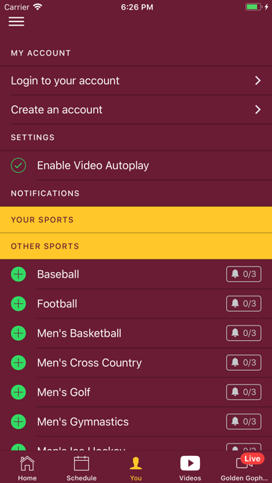 Minnesota Gophers Official App screenshot 3