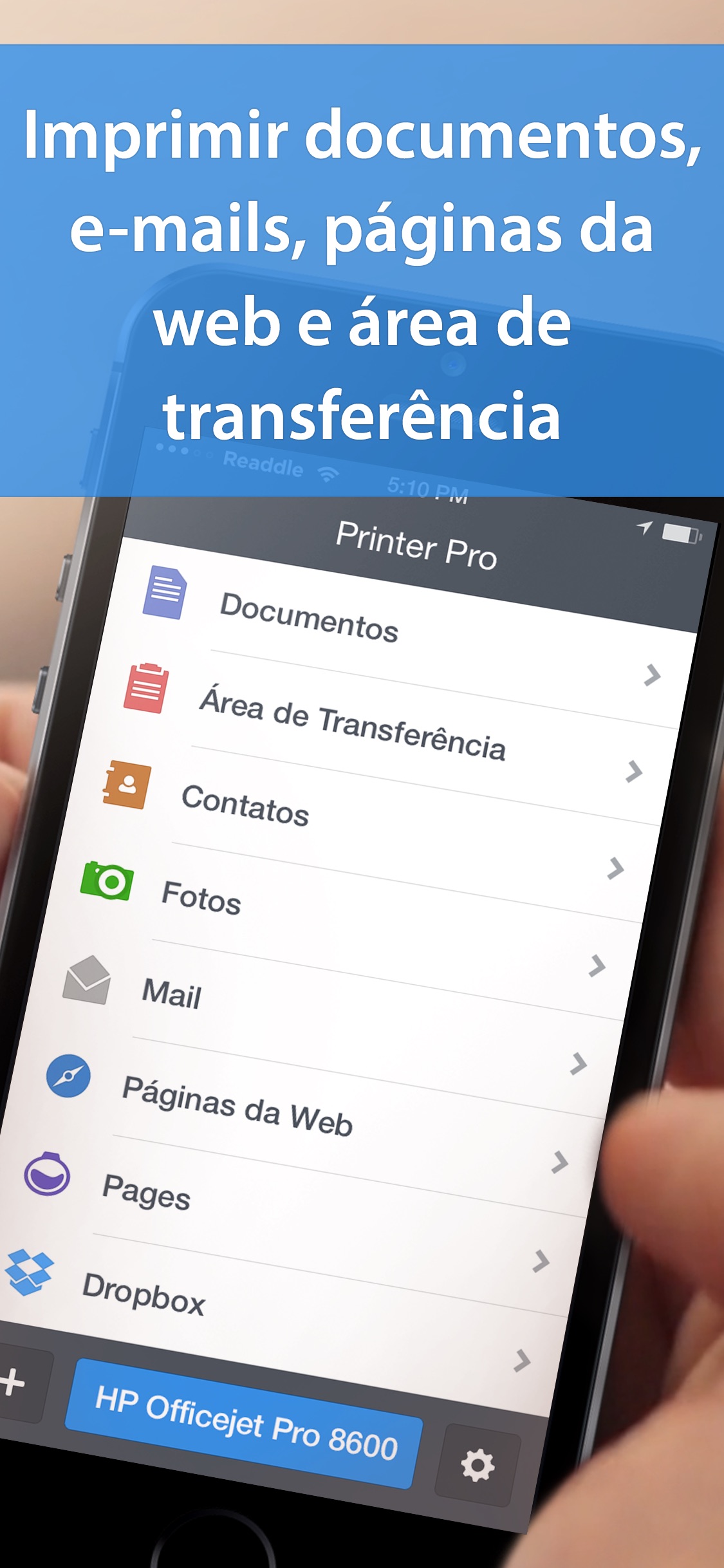 Screenshot do app Printer Pro da Readdle