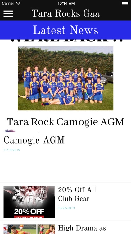Tara Rocks GAA