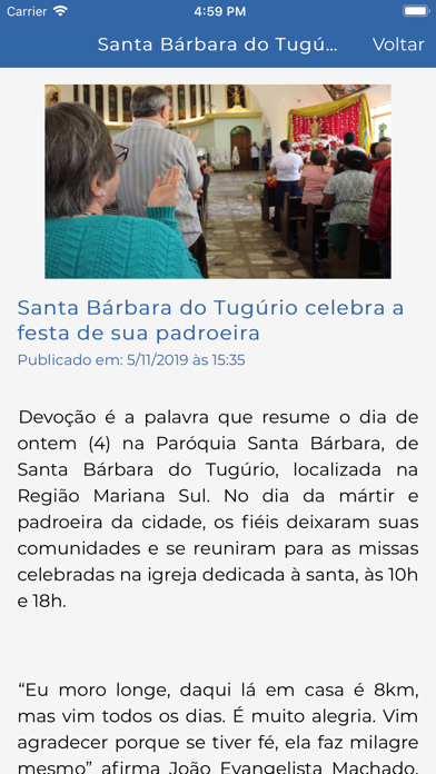 Arquidiocese De Mariana screenshot 2