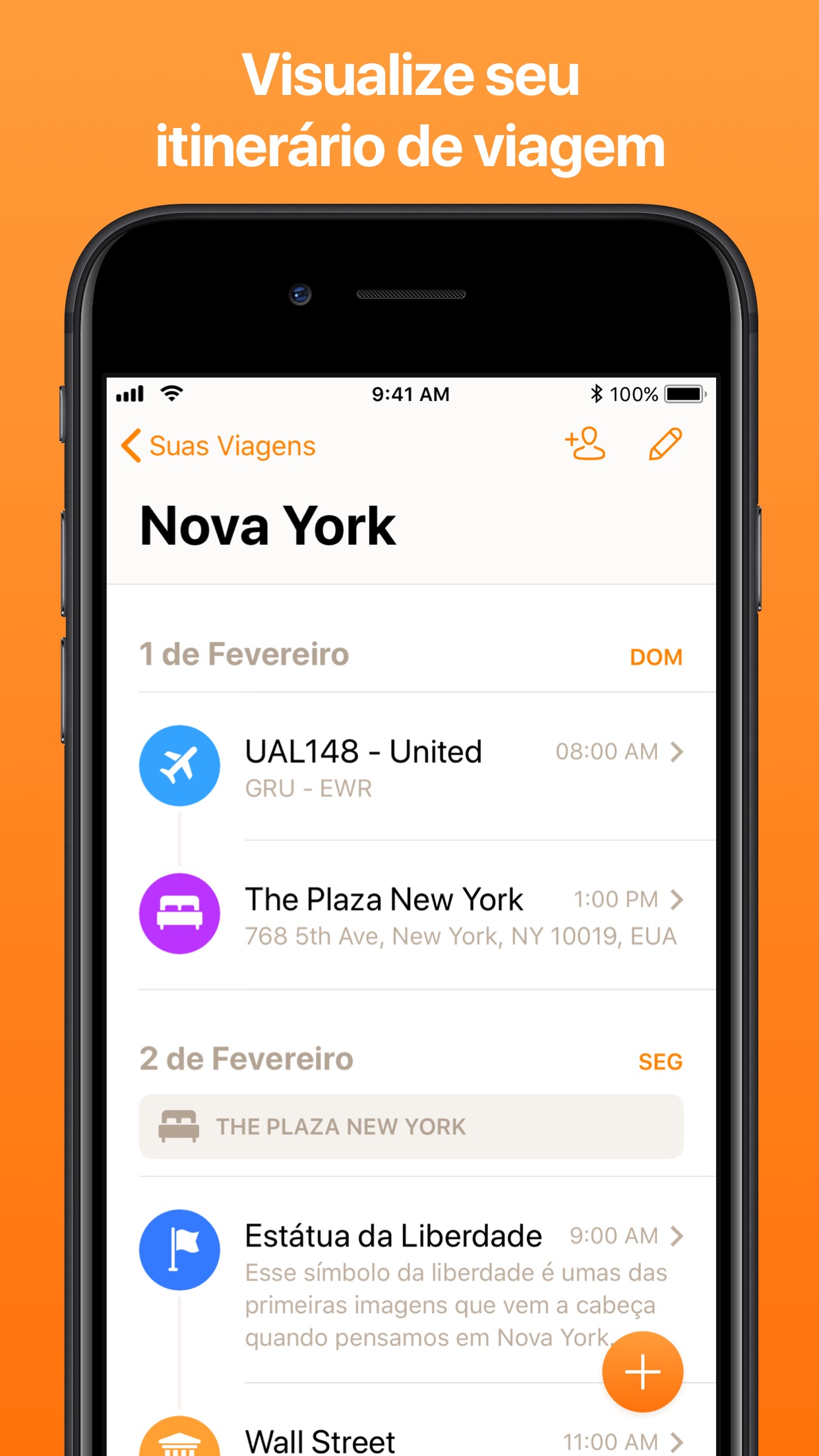 Screenshot do app Tripsy