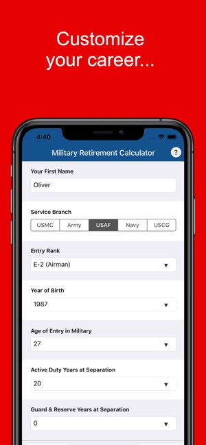 Military Retirement Calculator(圖2)-速報App