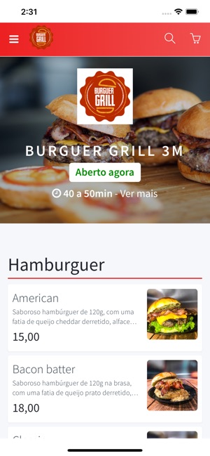 Burguer Grill 3m