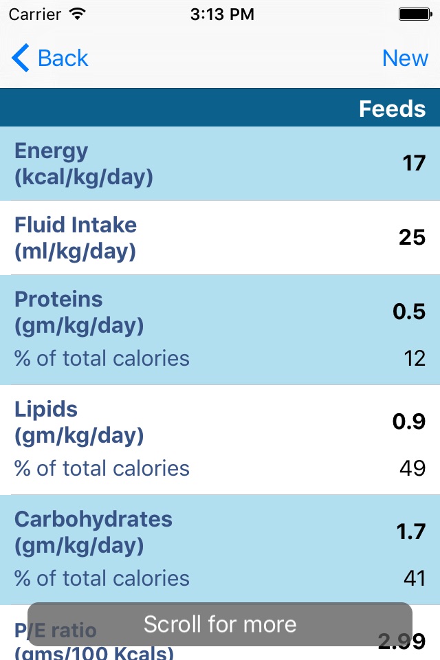 NICU Nutrition Calculator screenshot 3