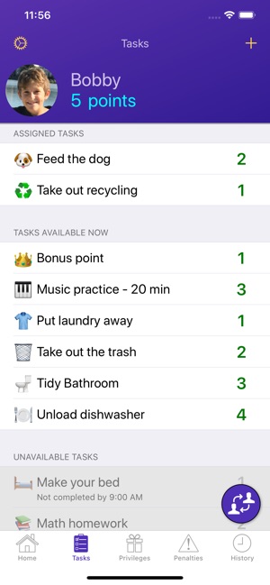 Privilege Points Chore Tracker(圖2)-速報App