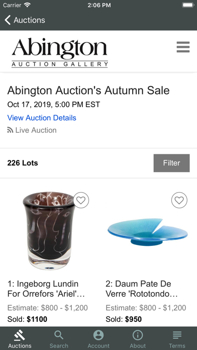 Abington Auction Gallery screenshot 2
