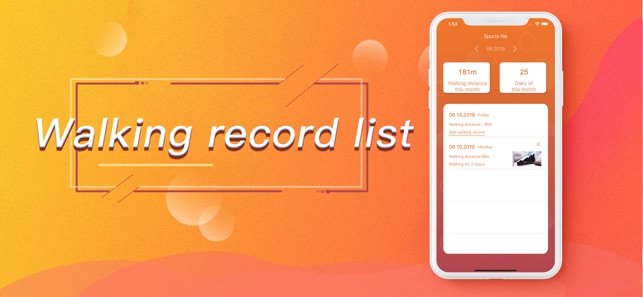 Walking record-Sports log