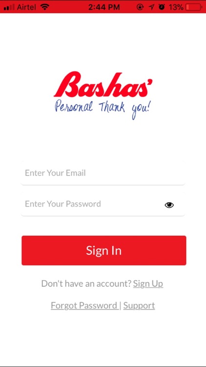 Bashas' Personal Thank You..
