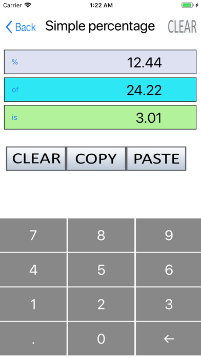 Simple percentage calculator screenshot 3