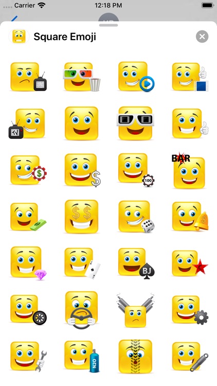 Yellow Square Smileys Emoticon screenshot-3