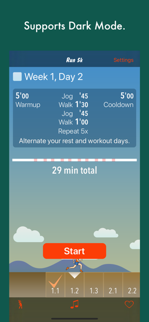 Couch To 5k Training Chart