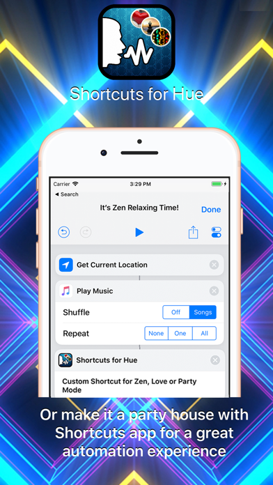 How to cancel & delete Shortcuts for Philips Hue bulb from iphone & ipad 3