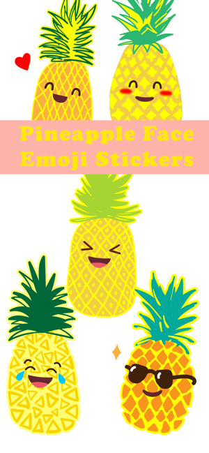 Pineapple Face Emoji Stickers(圖1)-速報App