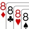 Eight Off is a popular variation of FreeCell and Baker's Game except there are more freecells