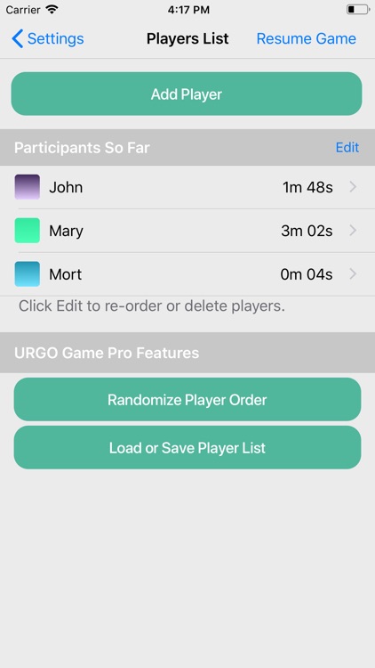 URGO Game Turn Tracker