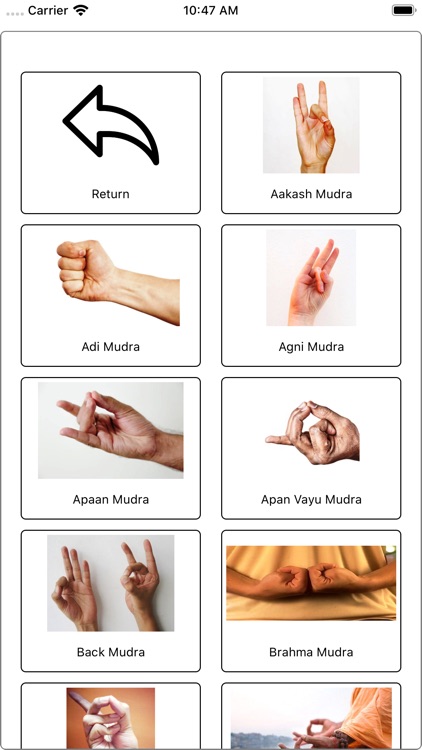 Yoga mudra types