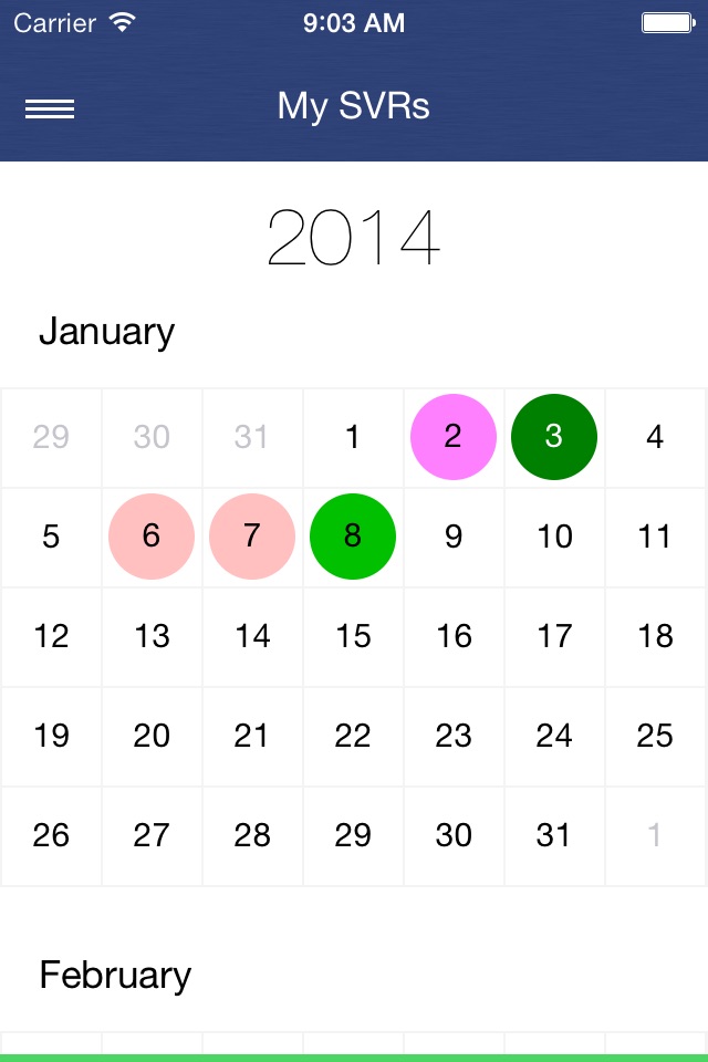 Singlepoint Calendar screenshot 2