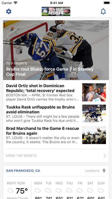 Boston Headline Sports Screenshot