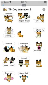 tf-dog animation 2 stickers iphone screenshot 4