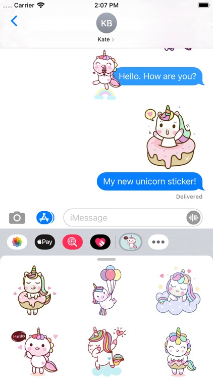 Naughty Unicorn Stickers