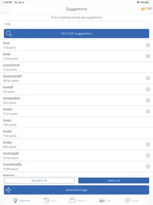 Screenshot 1 Best Seguidores Tag Suggestion iphone