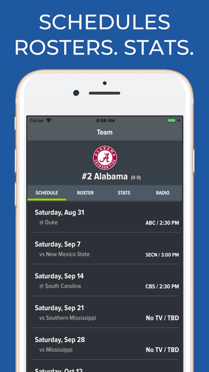 Alabama Football Schedules By Akw Ventures Llc