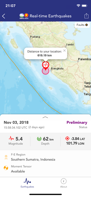 BMKG Real-time Earthquakes(圖4)-速報App