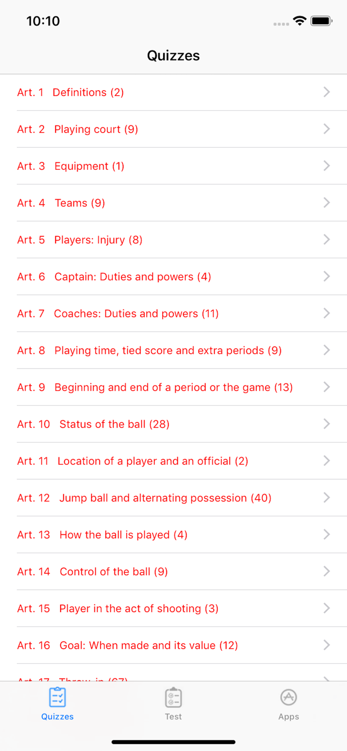 Basketball Rules Quizzes